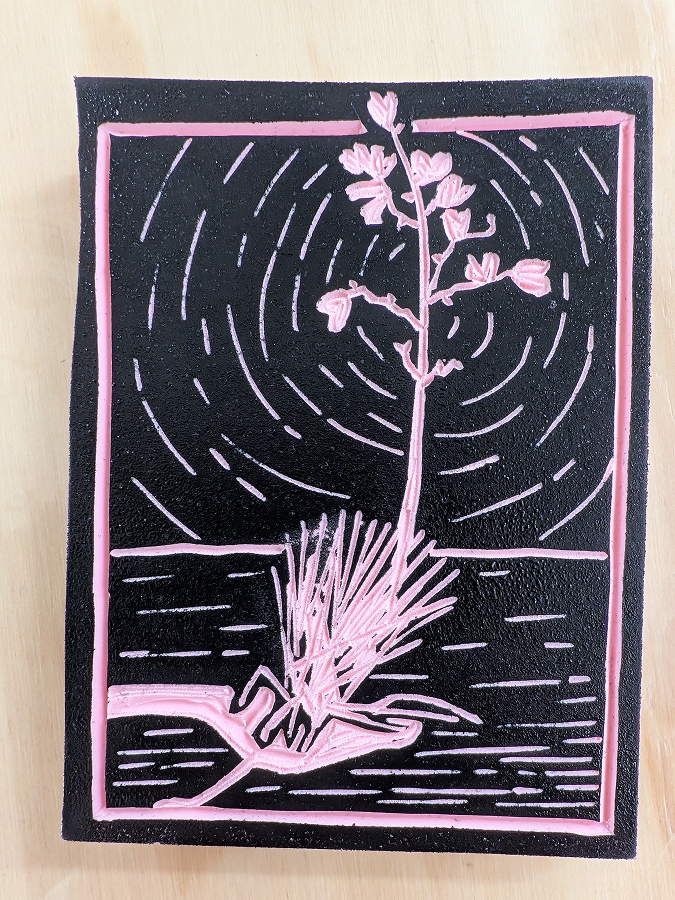 linocut negative